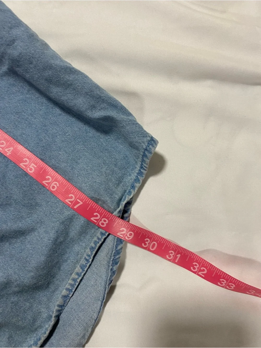 Wrangler Light Blue Denim Button-Down Shirt